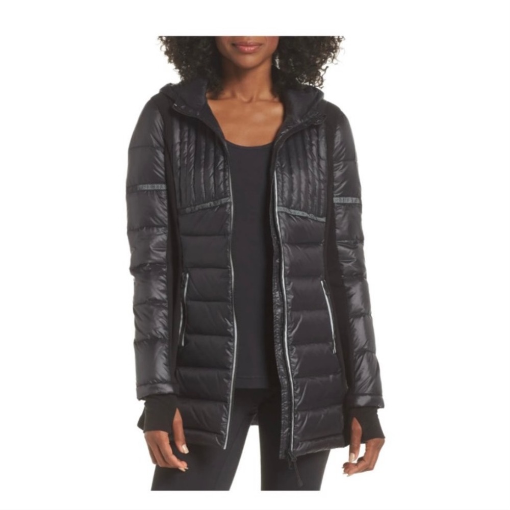 Blanc Noir Reflective Puffer Coat
